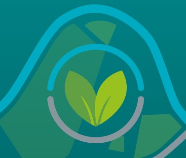 Graphical image from Kew Website showing the loop of the river Thames at Kew with the Society's leaf logo underneath