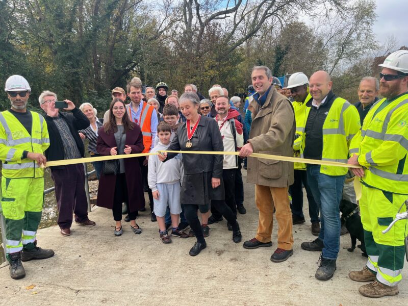 Deputy Mayor Councillor Clare Vollum re-opening the tow path